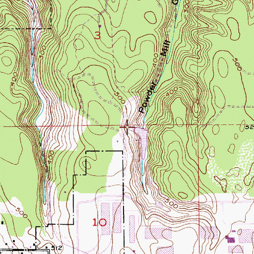 Topographic Map of Boeing Flood Control Dam, WA