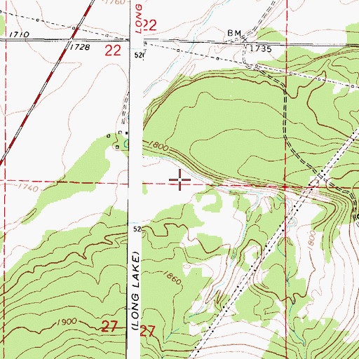 Topographic Map of Wolleber Lake, WA