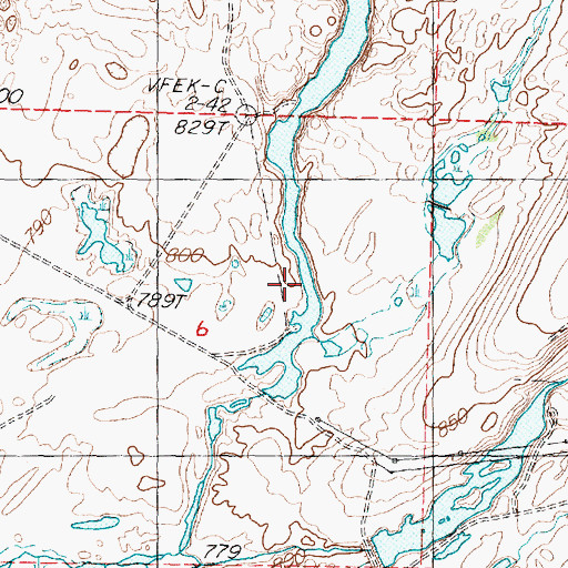 Topographic Map of Snakebite Reservoir Dam, WA