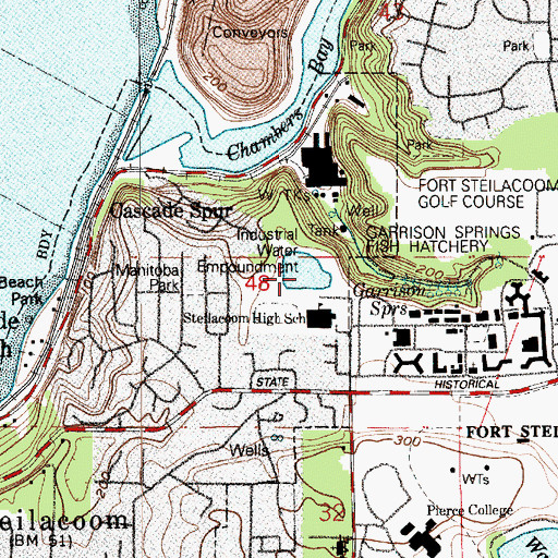 Topographic Map of Aeration Lagoon, WA