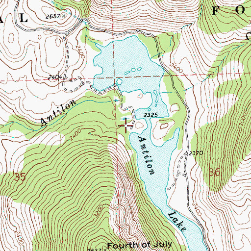 Topographic Map of Antilon Saddle Dam Number Two, WA