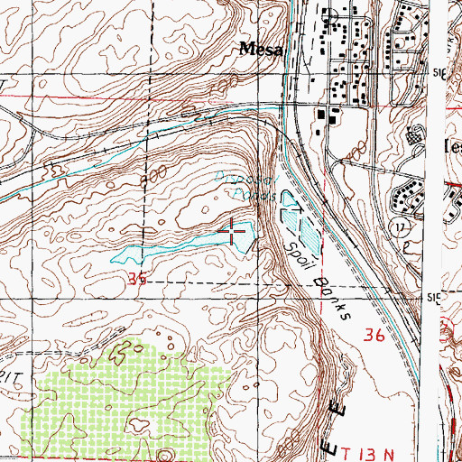 Topographic Map of Bernsens Duck Pond Dam, WA