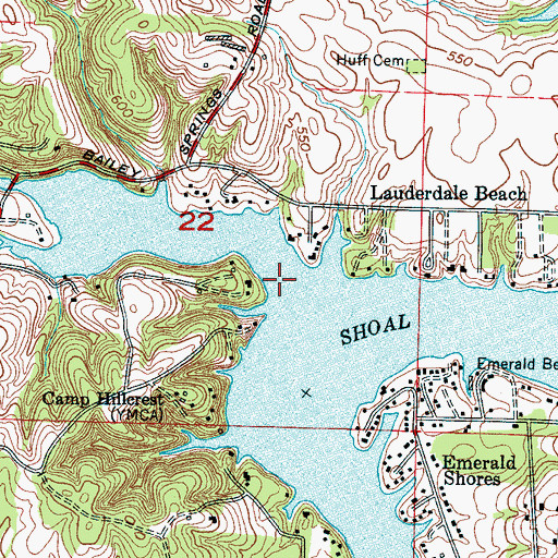 Topographic Map of Saint Florian Branch, AL