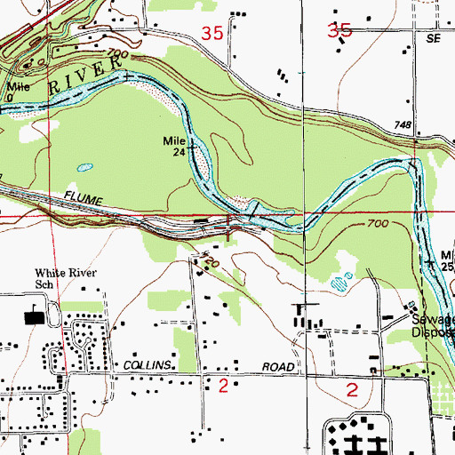 Topographic Map of White River Diversion Dam, WA