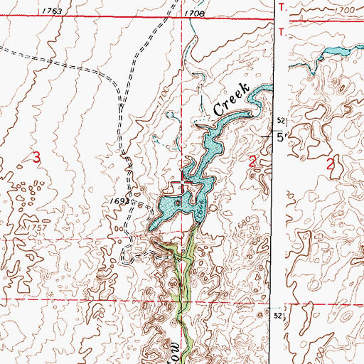 Topographic Map of Sheep Springs Reservoir, WA