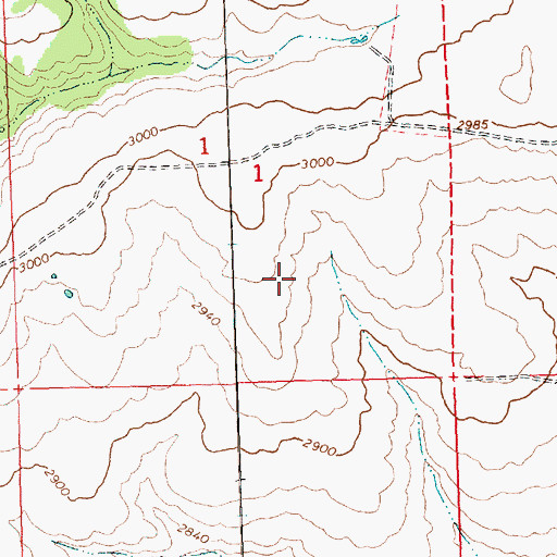 Topographic Map of Long Dam, WA