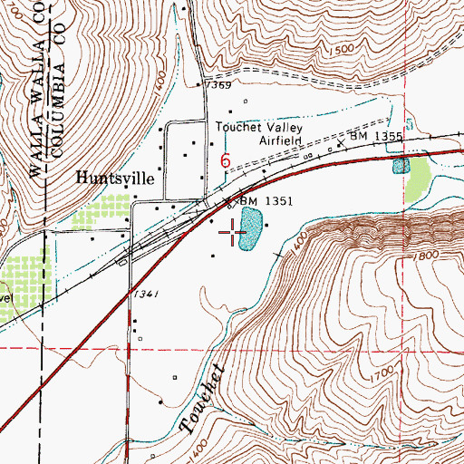 Topographic Map of Dayton Lumber Company Mill Pond, WA