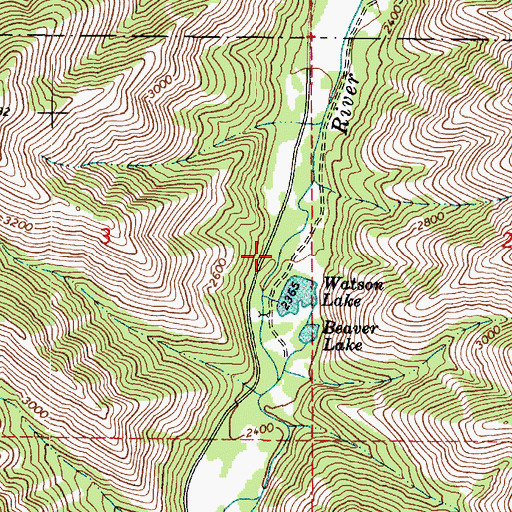 Topographic Map of Watson Lake Dam, WA