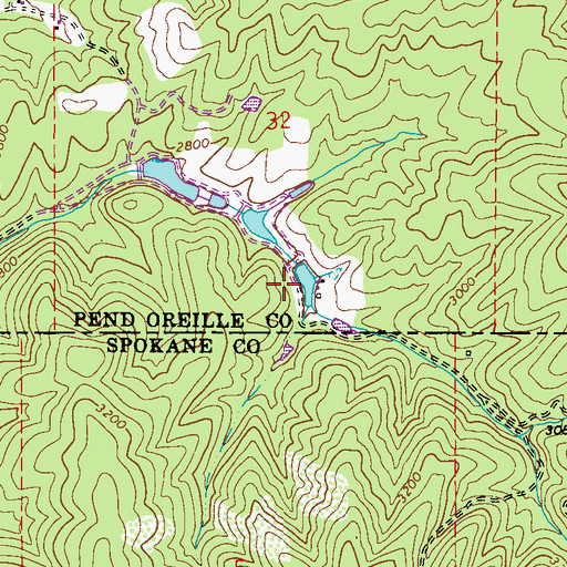 Topographic Map of Lynda Lake, WA