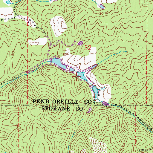 Topographic Map of Isabelle Lake, WA