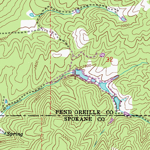 Topographic Map of Decie Lake, WA
