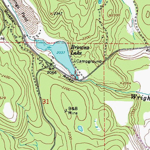 Topographic Map of Browns Lake Dam, WA