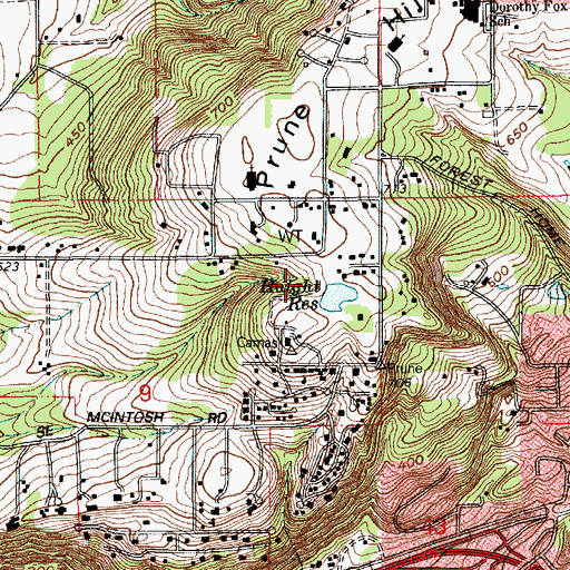 Topographic Map of Haight Reservoir Dam, WA