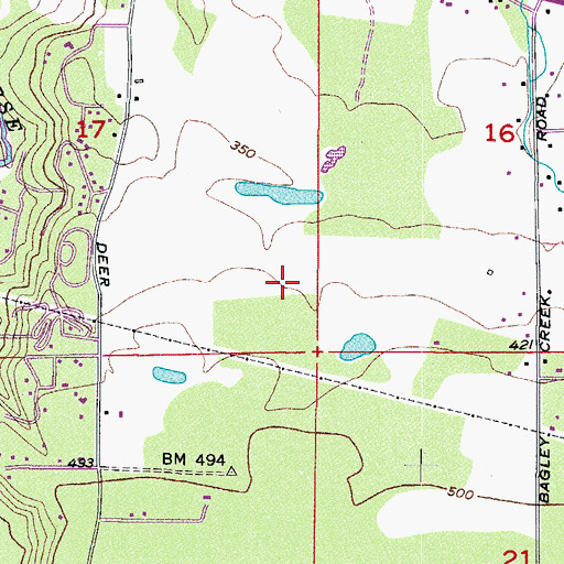 Topographic Map of Winters Pond, WA