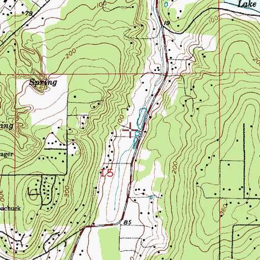 Topographic Map of Olufson Dam, WA
