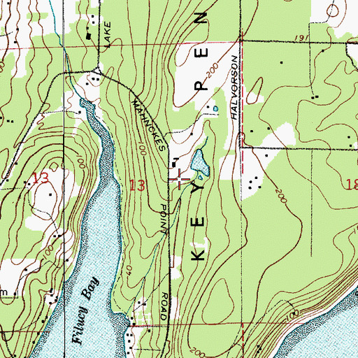 Topographic Map of Kaelin Dam, WA