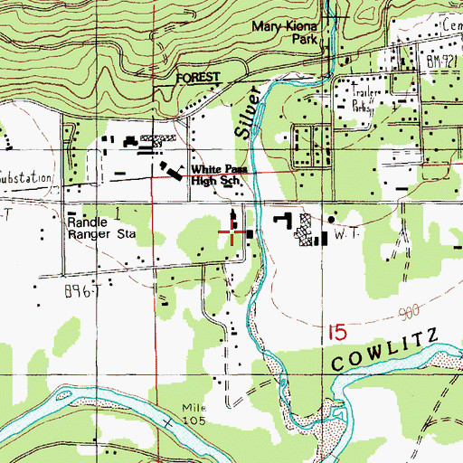 Topographic Map of Stud Log Pond Dam, WA