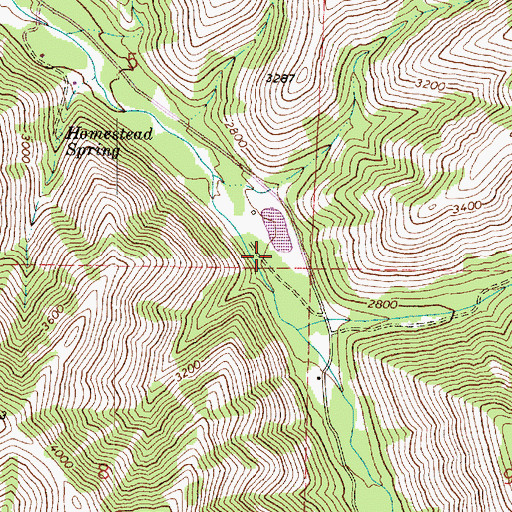 Topographic Map of Huckleberry Mountain Reservoir Dam, WA