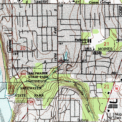 Topographic Map of Lake Martindale Dam, WA