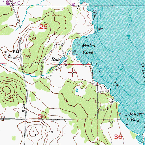 Topographic Map of Halsey Dam Number Two, WA