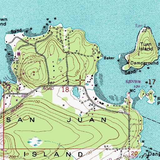Topographic Map of Gagne Dam, WA