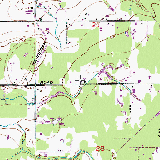 Topographic Map of Heavens-Lass Lagoon, WA