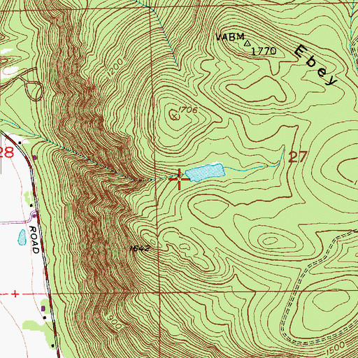 Topographic Map of Canaday Dam, WA