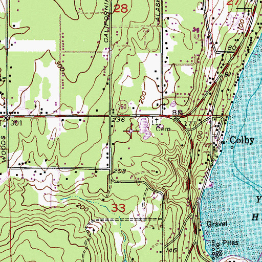 Topographic Map of Lake David, WA