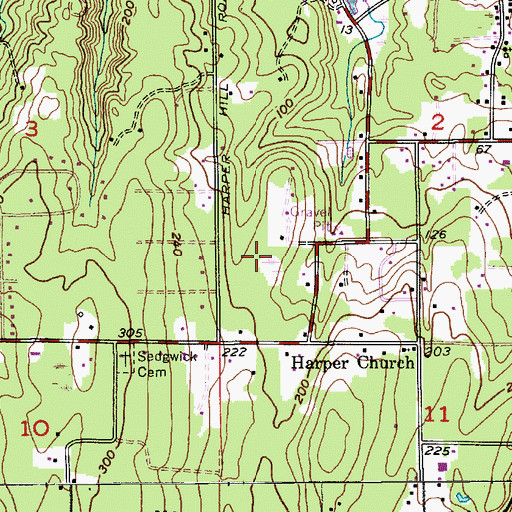 Topographic Map of James Dam, WA