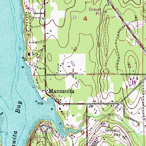 Topographic Map of James Dam, WA