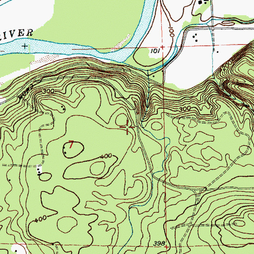 Topographic Map of McCoy Creek Dam, WA