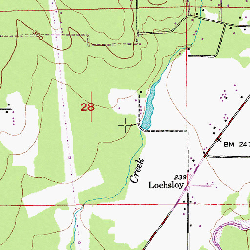 Topographic Map of Woodland Farm Reservoir Dam, WA