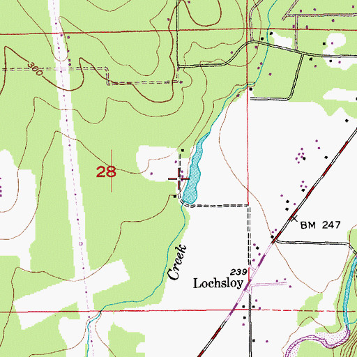 Topographic Map of Woodland Farm Reservoir, WA