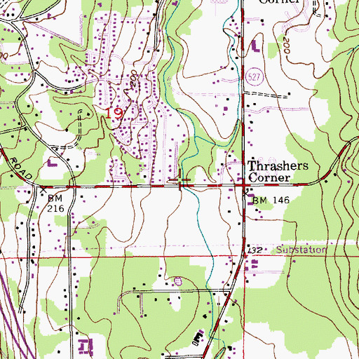 Topographic Map of Elder Reservoir Dam, WA