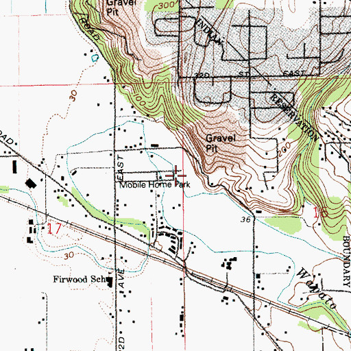 Topographic Map of Firwood Pit, WA