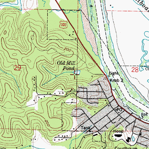 Topographic Map of Old Mill Pond, WA