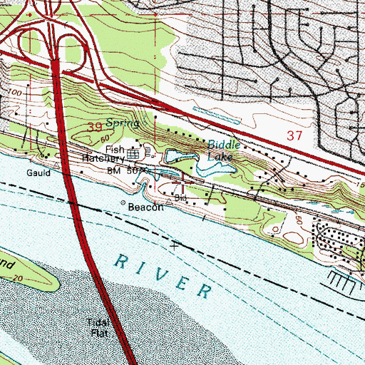Topographic Map of Stein Dam, WA