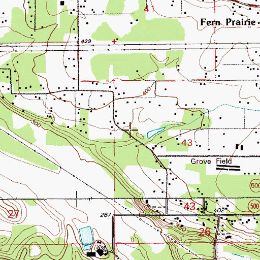Topographic Map of Clark Reservoir Dam, WA