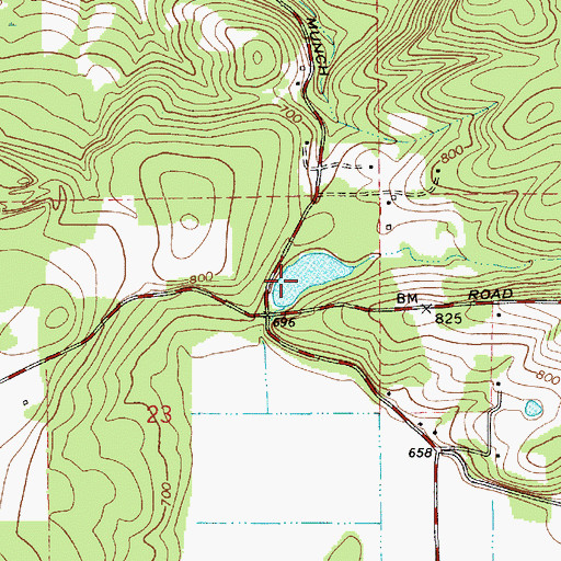 Topographic Map of Fargher Pond, WA