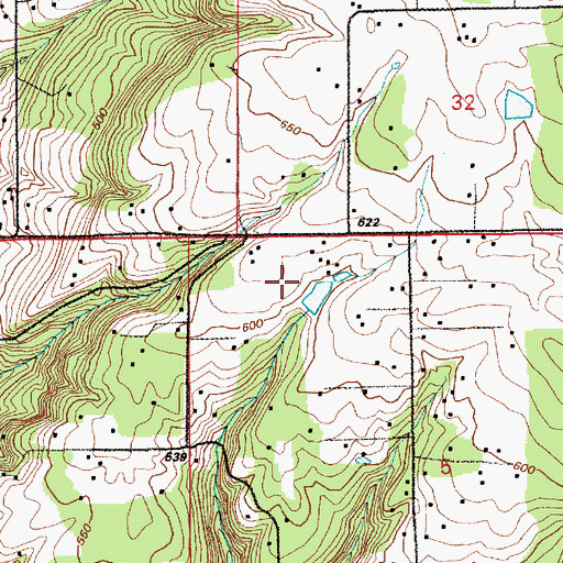 Topographic Map of Harden Reservoir Dam, WA