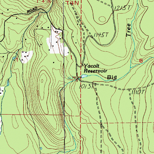 Topographic Map of Yacolt Reservoir, WA