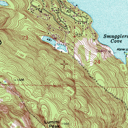 Topographic Map of Holiday Lake, WA