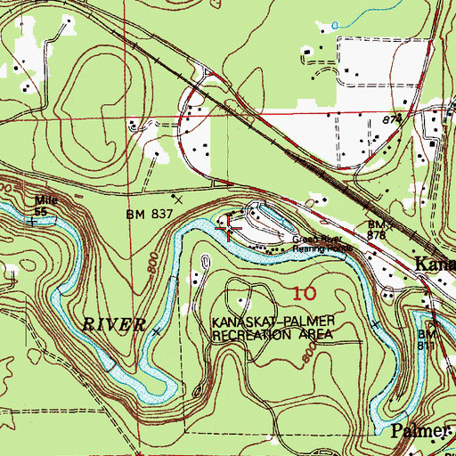 Topographic Map of Green River Rearing Pond Dam, WA