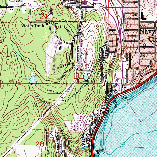 Topographic Map of Reservoir Number Four, WA
