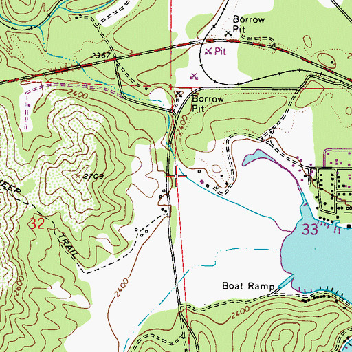 Topographic Map of Loon Lake Dam, WA