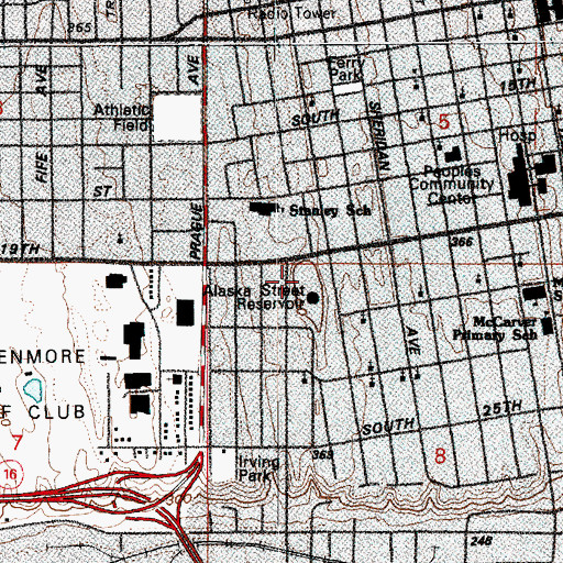 Topographic Map of Alaska Street Reservoir North (historical), WA