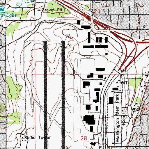 Topographic Map of Bow Lake Reservoir, WA