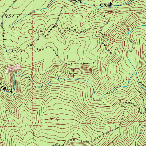 Topographic Map of Lester Creek Reservoir Dam, WA