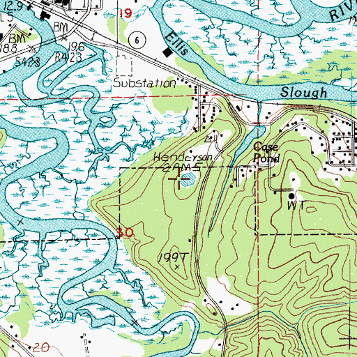 Topographic Map of Raymond Heights Reservoir Dam, WA