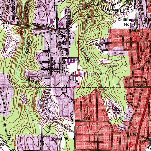 Topographic Map of Reservoir Number Five, WA